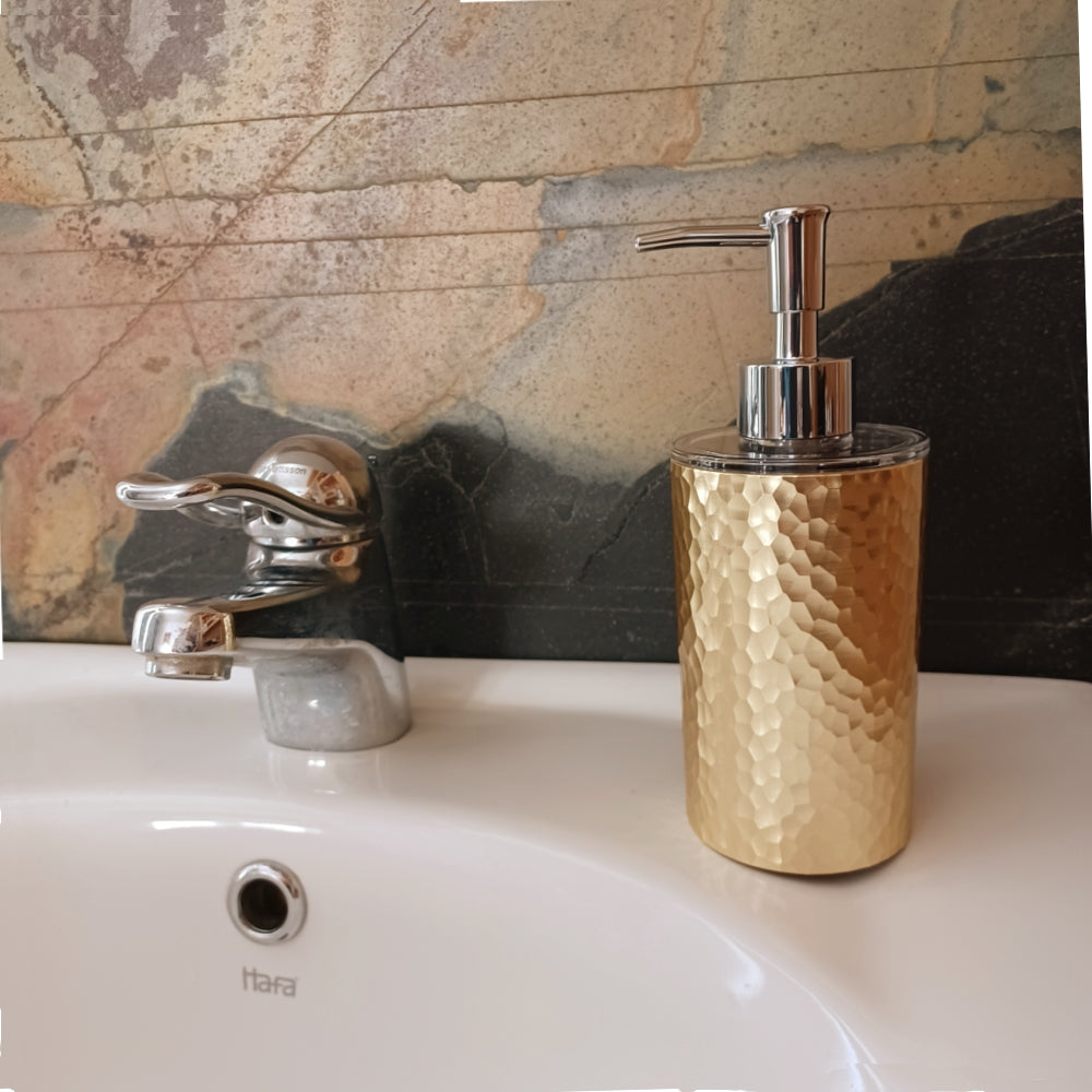 Tvålpump Shape 0,3 L hamrad Guld/Mässing Etol