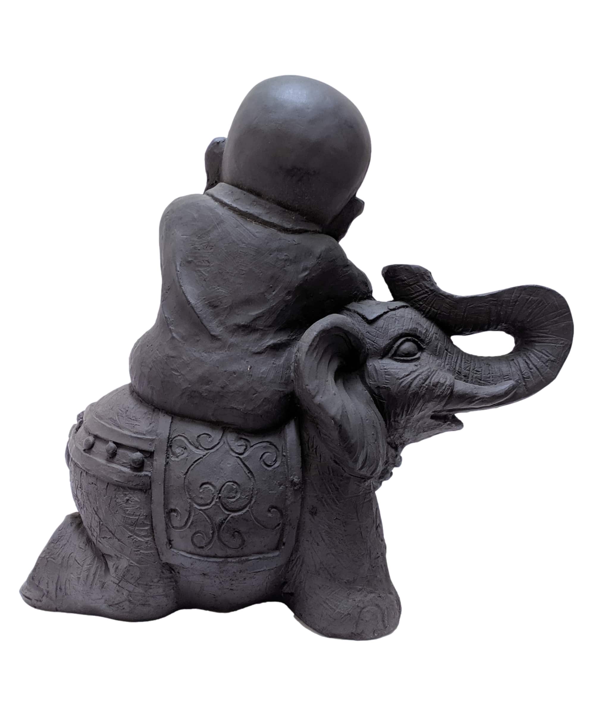 Blundande Shaolinmunk på Elefant Staty Boeddha Beelden