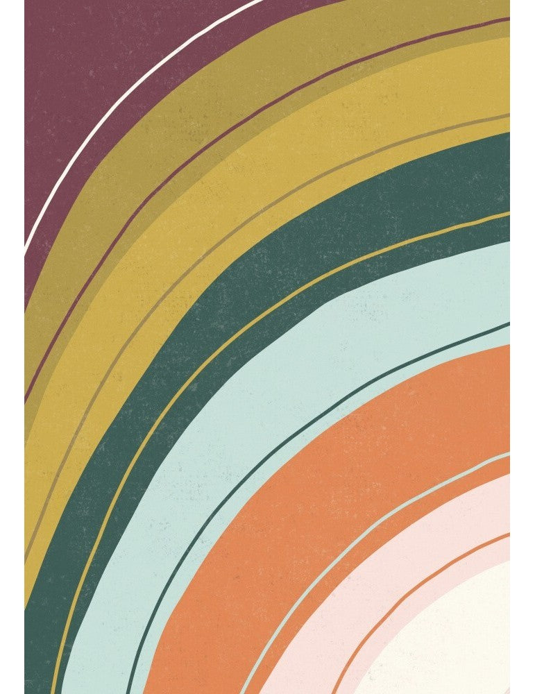 Affisch - 70s Rainbow Pelcasa 21x30