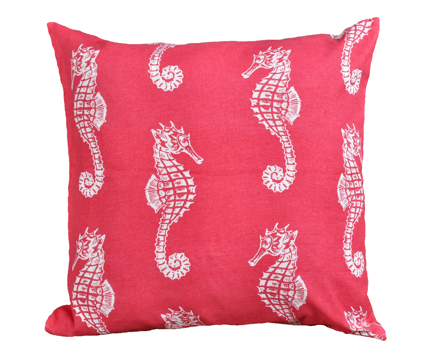 Rosa kuddfodral Seahorse med vita sjöhästar från Etol Design