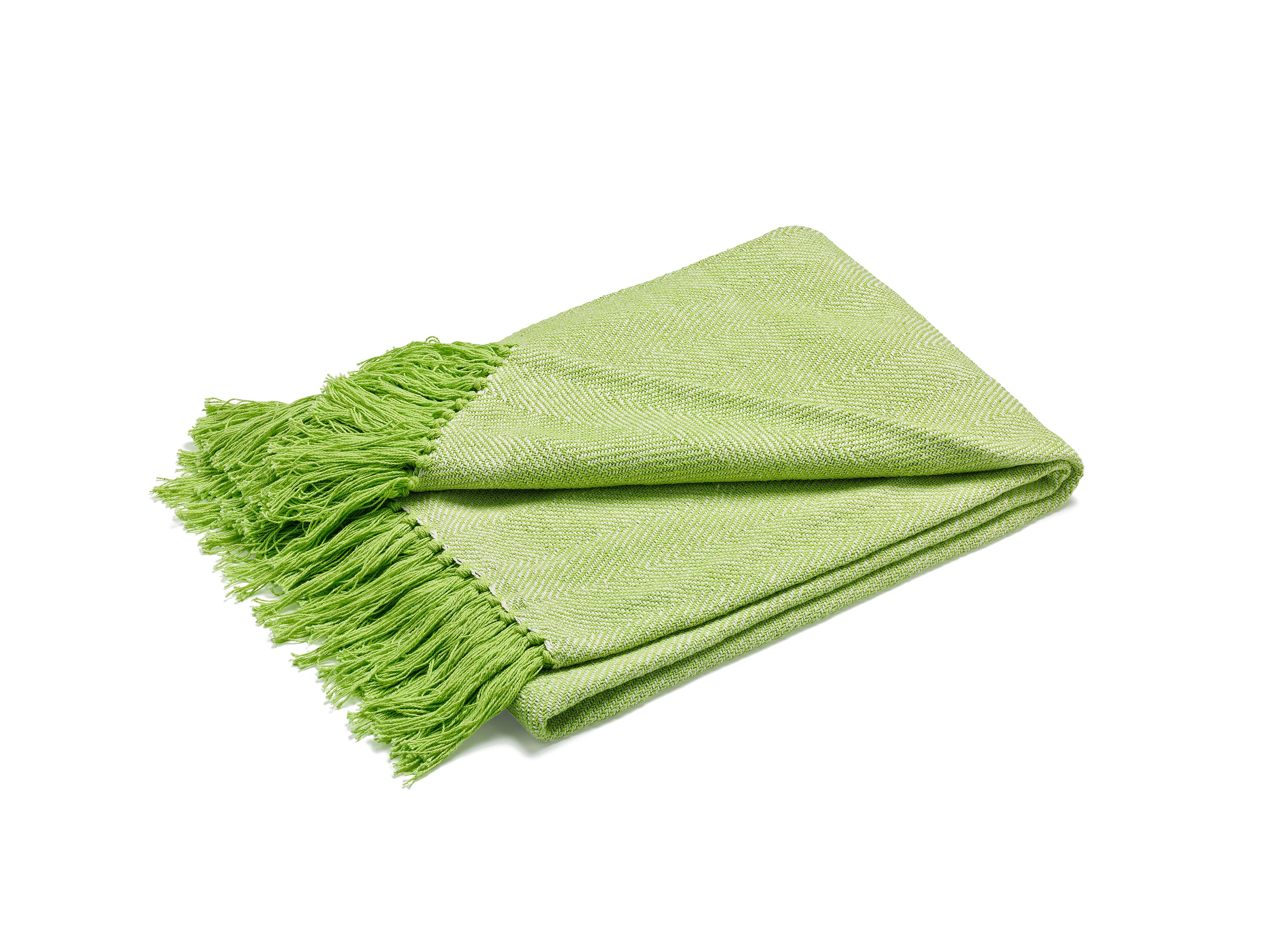 Pläd Fishbone Lime Etol