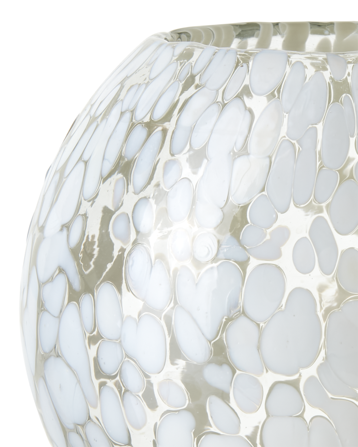 PARTY Värmeljushållare L, Vit/isblå Affari of Sweden