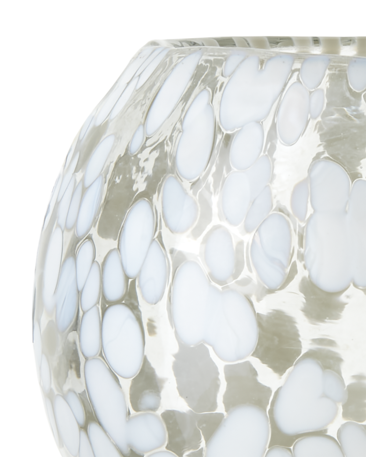 PARTY Värmeljushållare M, Vit/Isblå Affari of Sweden