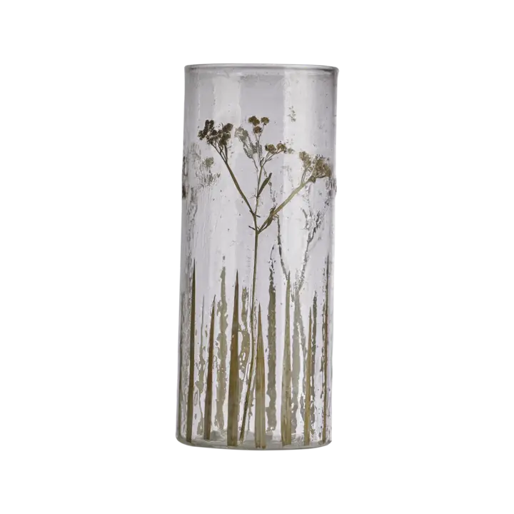 LEAF Vas 25 cm – Klar och brun från Affari of Sweden