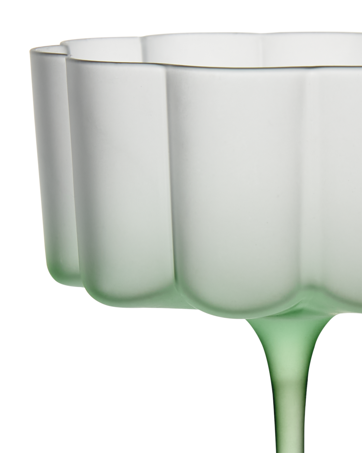 LILLIE Cocktail-/Dessertglas Grön – Set om 4 st