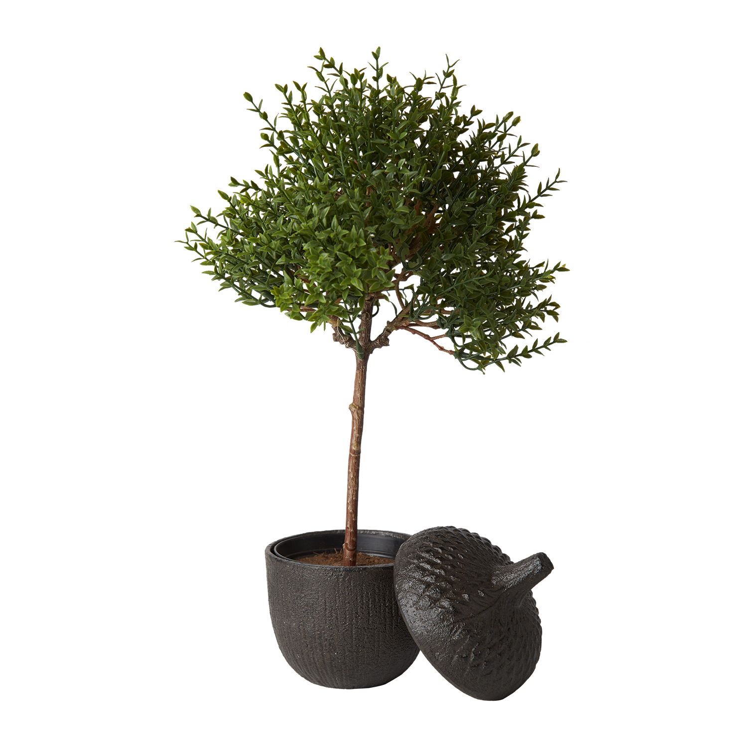 FREJ Skål med lock L, Brun/svart Affari of Sweden