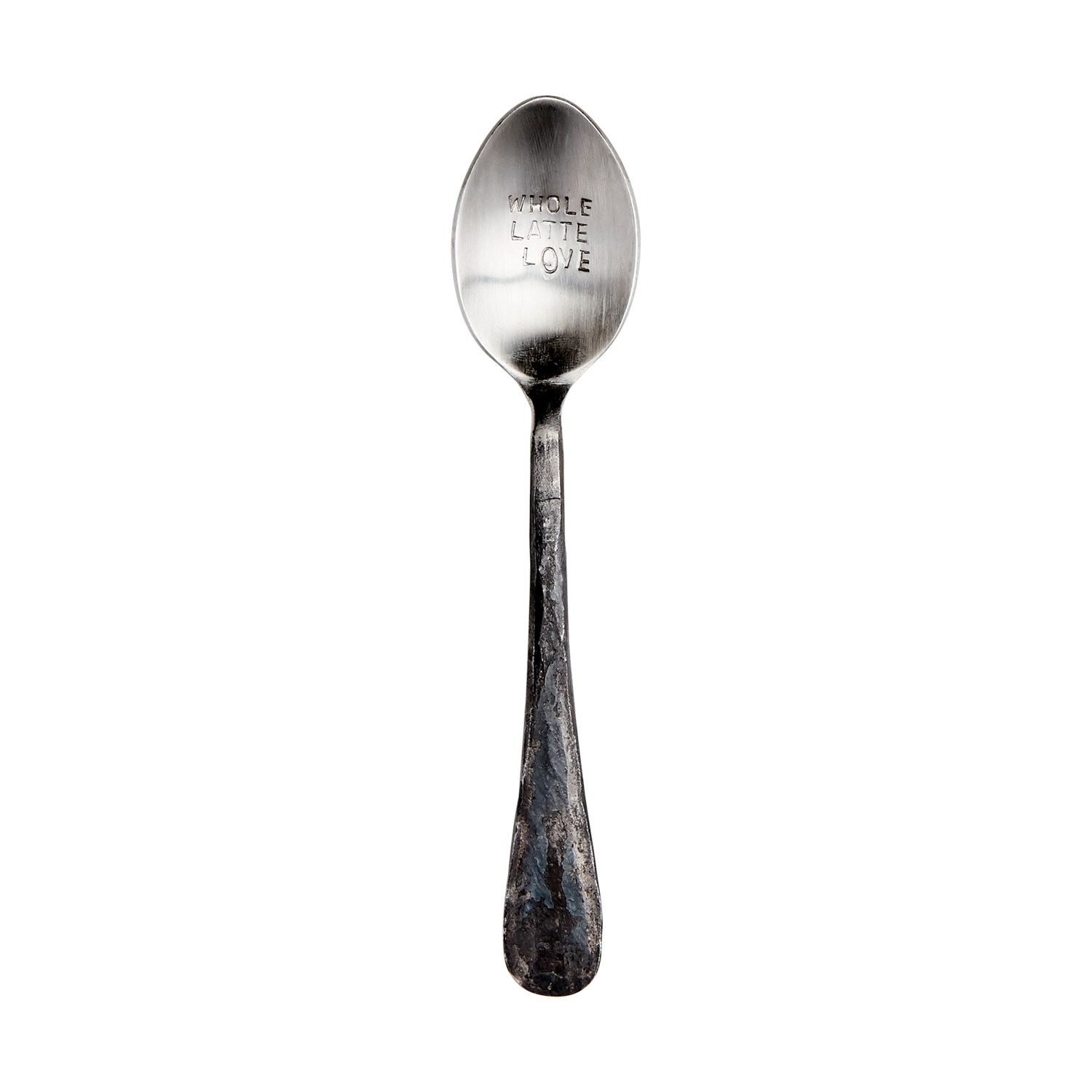 Handgjorda silverskedar ODIN med unik patina och textdetaljer