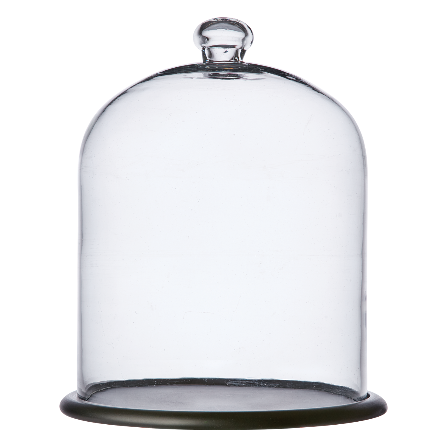 BELLA Glaskupa med fat XL, Klar/svart Affari of Sweden