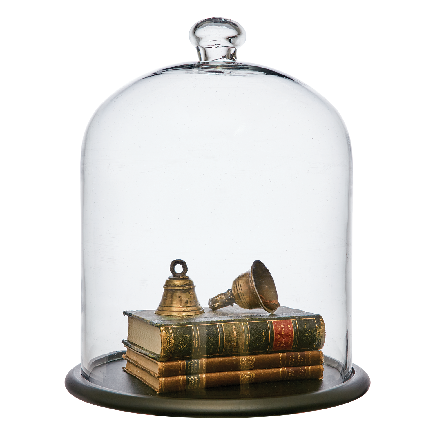 BELLA Glaskupa med fat XL, Klar/svart Affari of Sweden