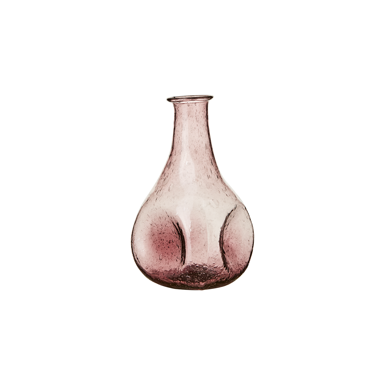 VIOLETTA vas storlek S i rosa munblåst återvunnet glas