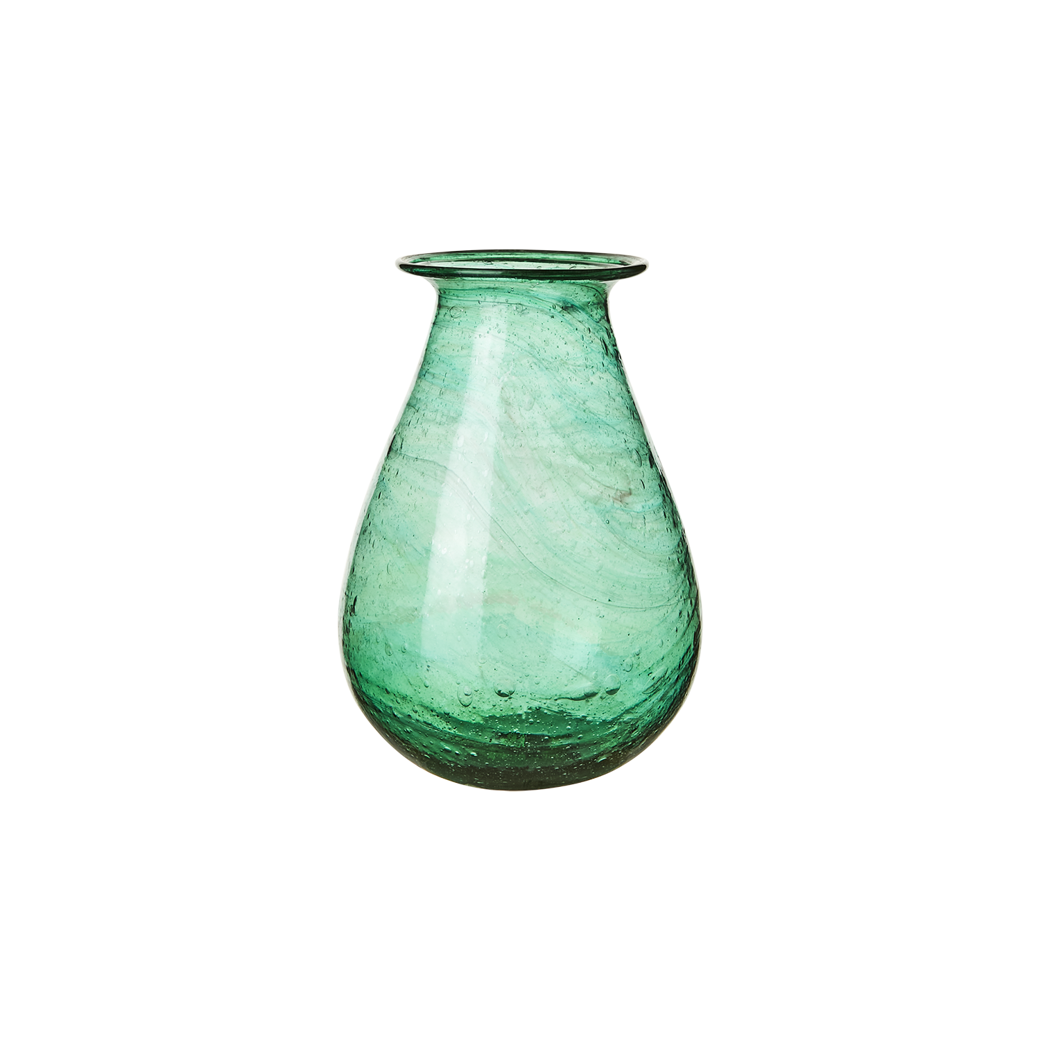 VIOLETTA munblåst vas i mintgrönt återvunnet glas storlek small