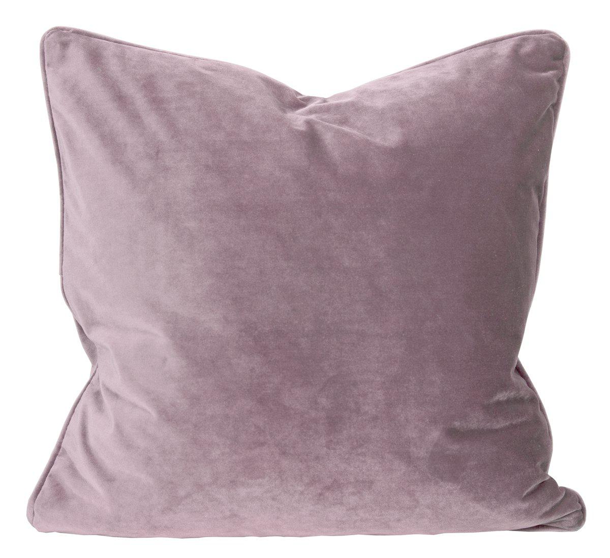 Rosa Elise kuddfodral i mjuk sammet med dekorativ piping 45x45 cm
