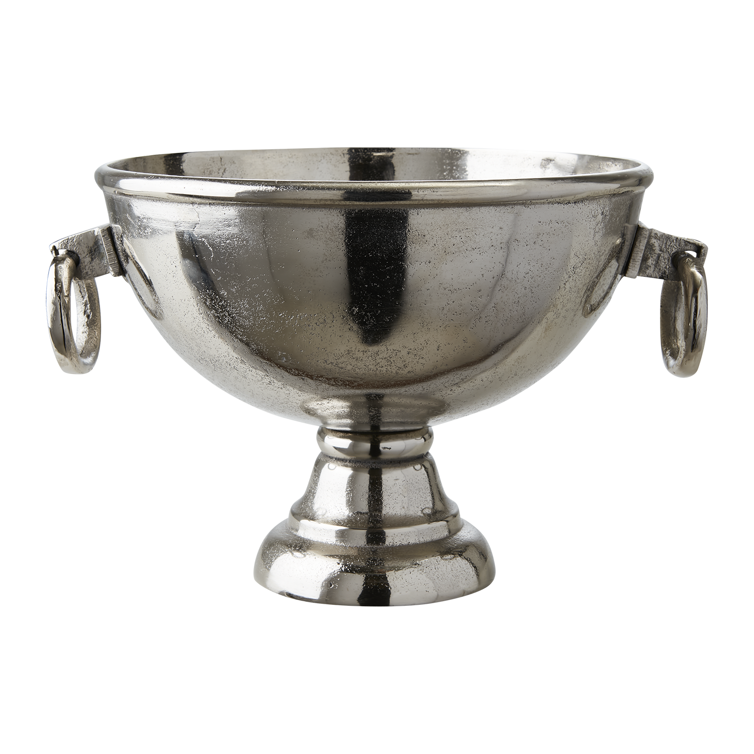 CARTER champagnekylare i nickelfärgad aluminium med dekorativa handtag