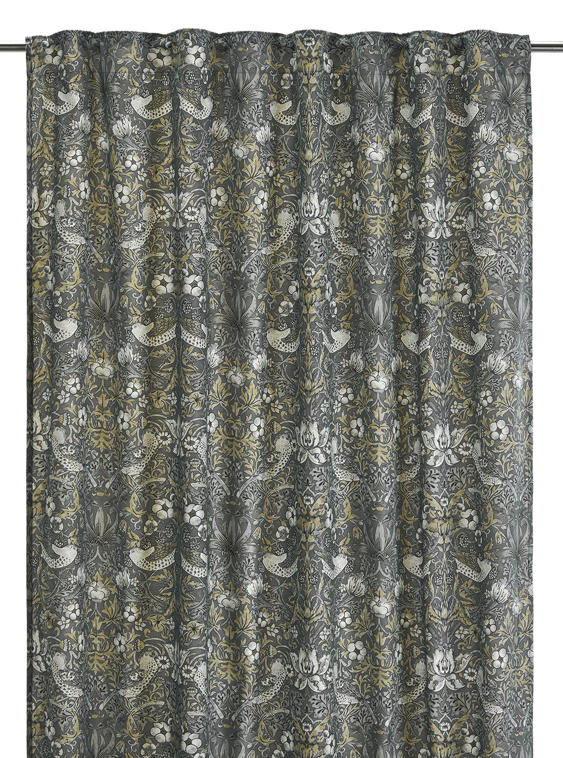 Vilja Gardin 2P Grå 2x130x250cm Svanefors