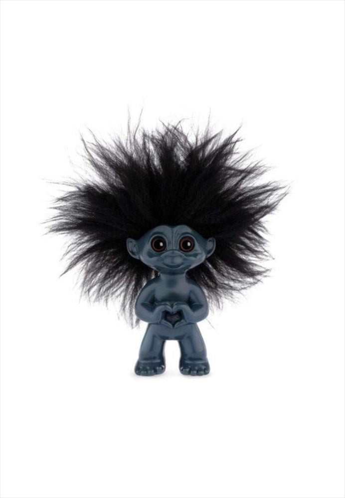 Lyckotroll Blå med Hjärta 9 cm Träfigurer Spring Copenhagen