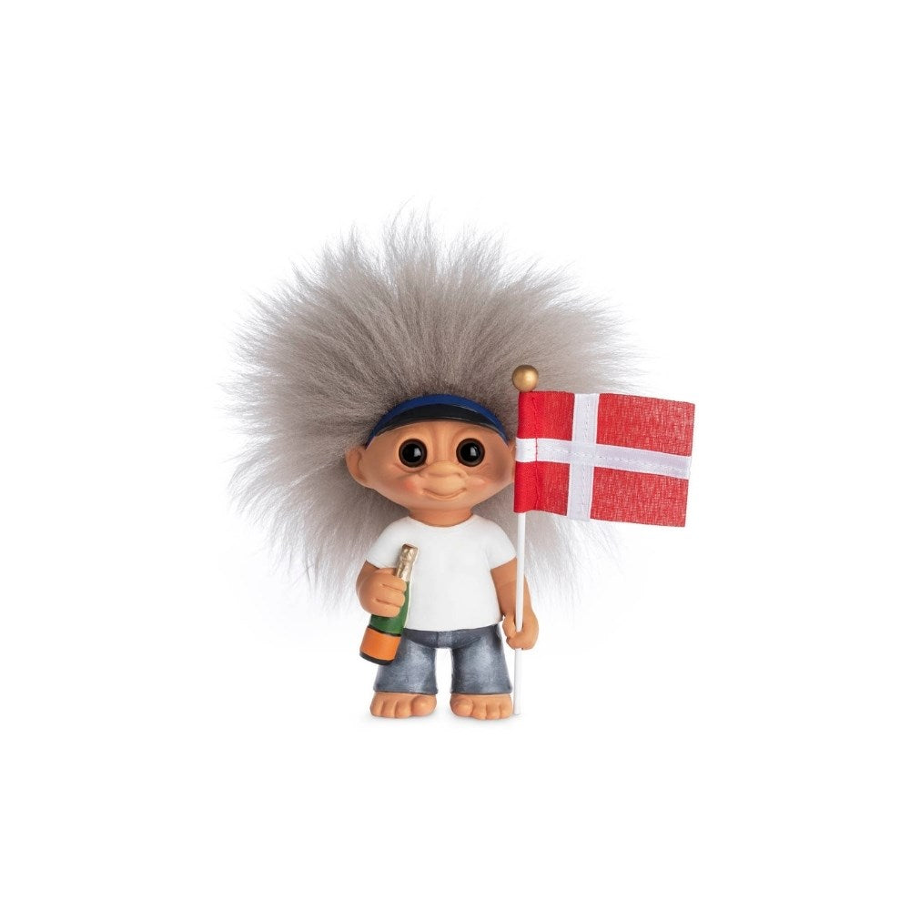 Lyckotroll Examen Kille Blå 9 cm Träfigurer Spring Copenhagen