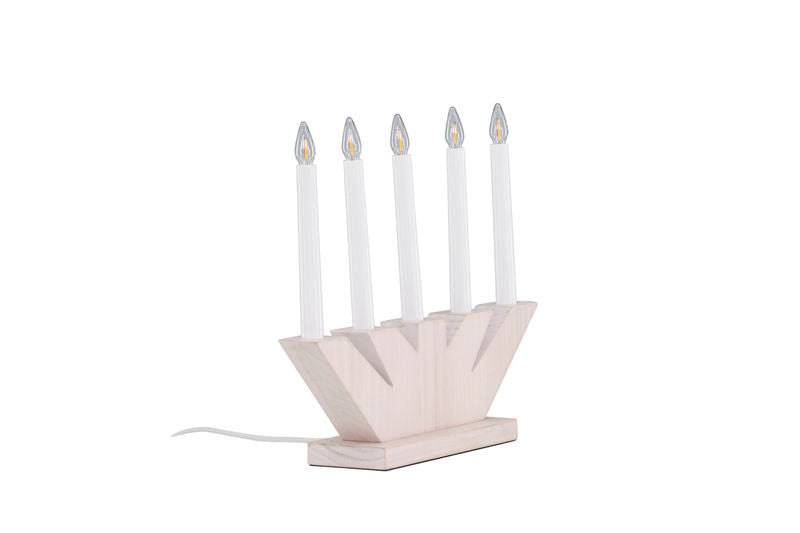 Verbier Bordslampa – Vitlaserad / Furu