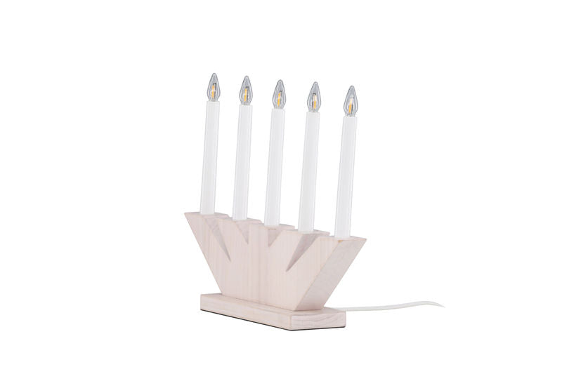 Verbier Bordslampa – Vitlaserad / Furu