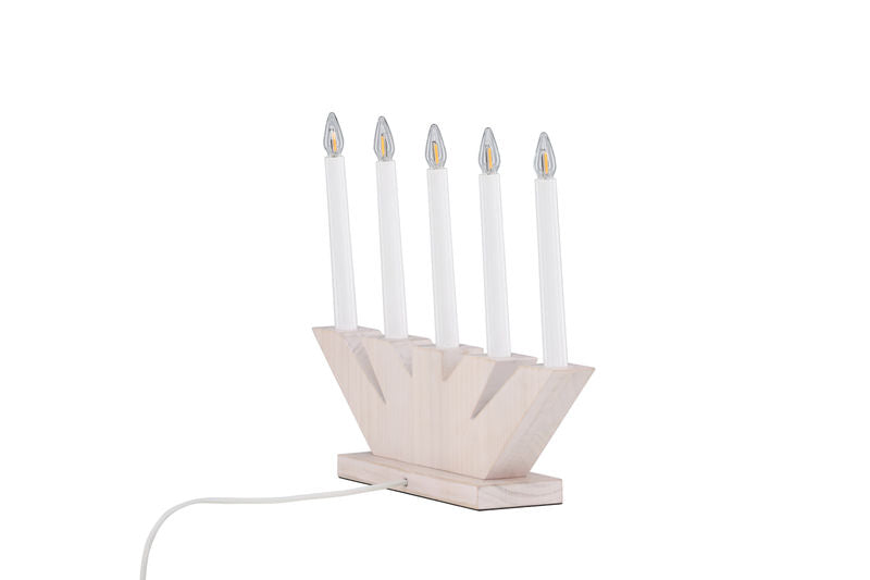 Verbier Bordslampa – Vitlaserad / Furu