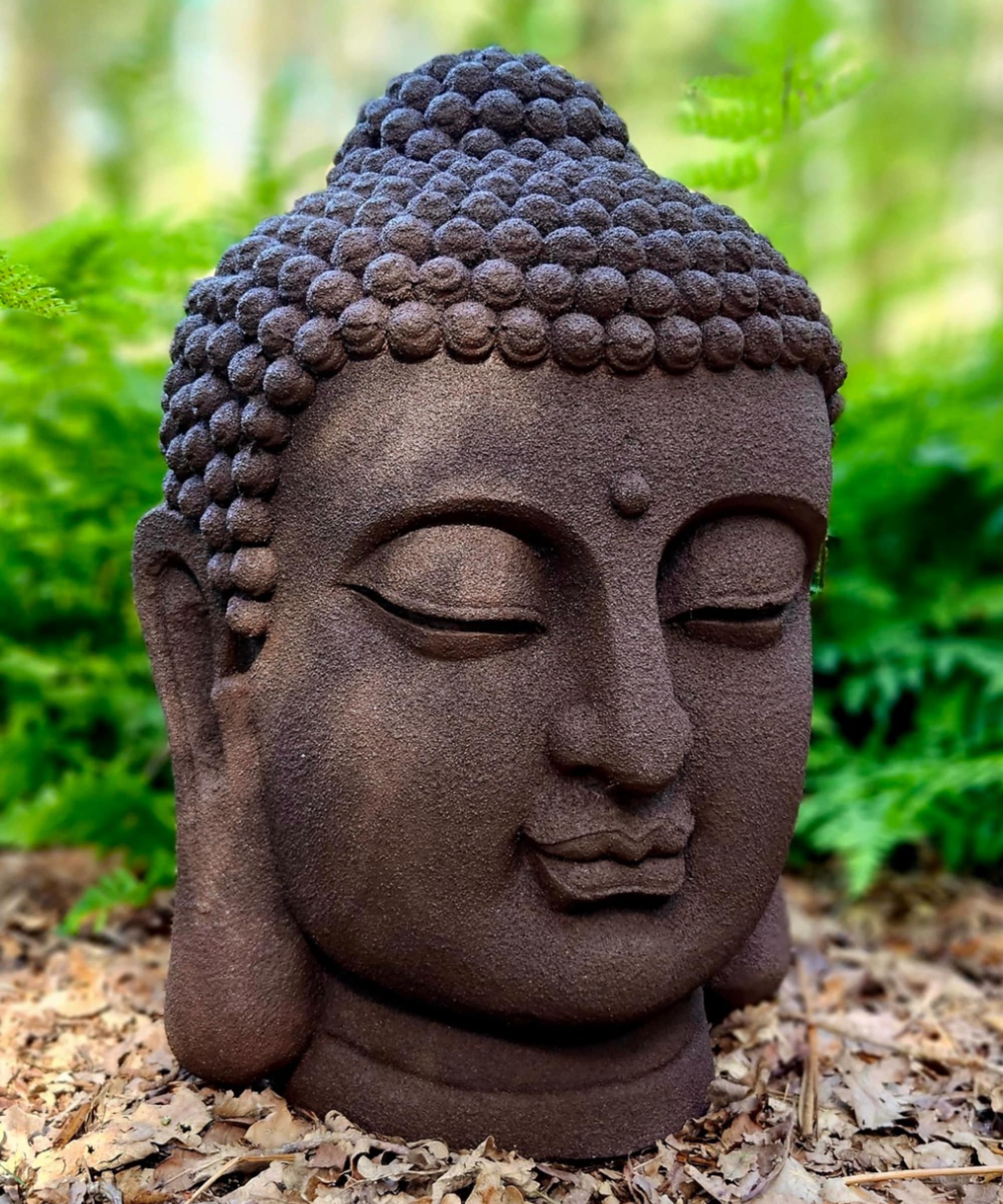 Buddhahuvud Rostfärgad 42 cm Boeddha Beelden