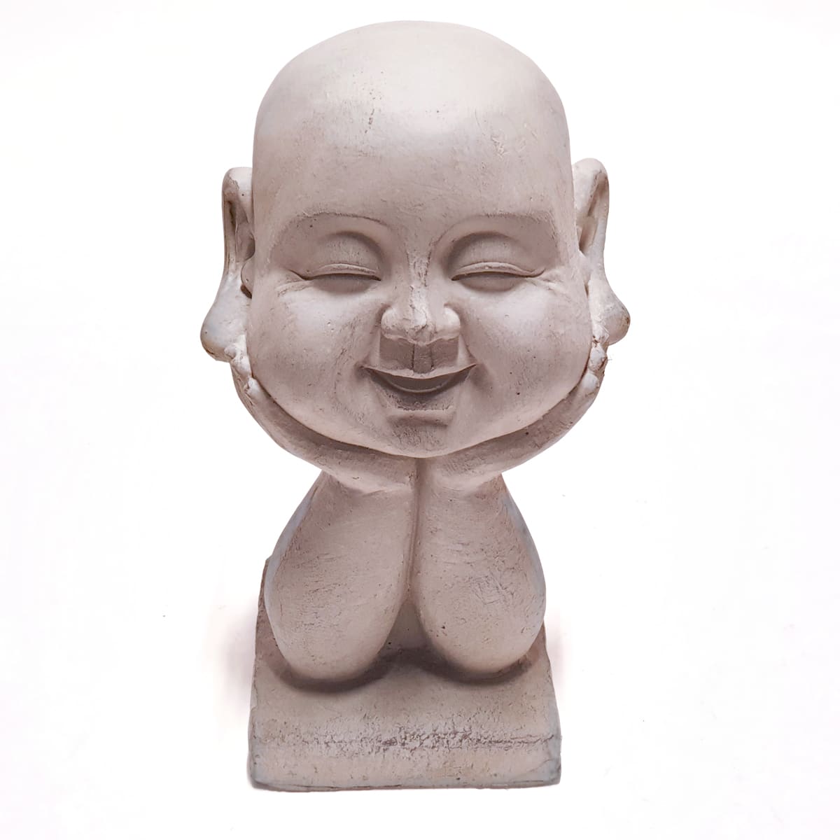 Lycklige Buddhas Huvud Staty Boeddha Beelden Grå