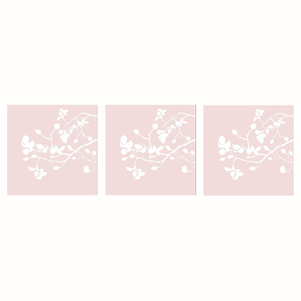 Pure Branch pappersservetter i rosé med vitt grenmönster designade av Kristina Backhausen