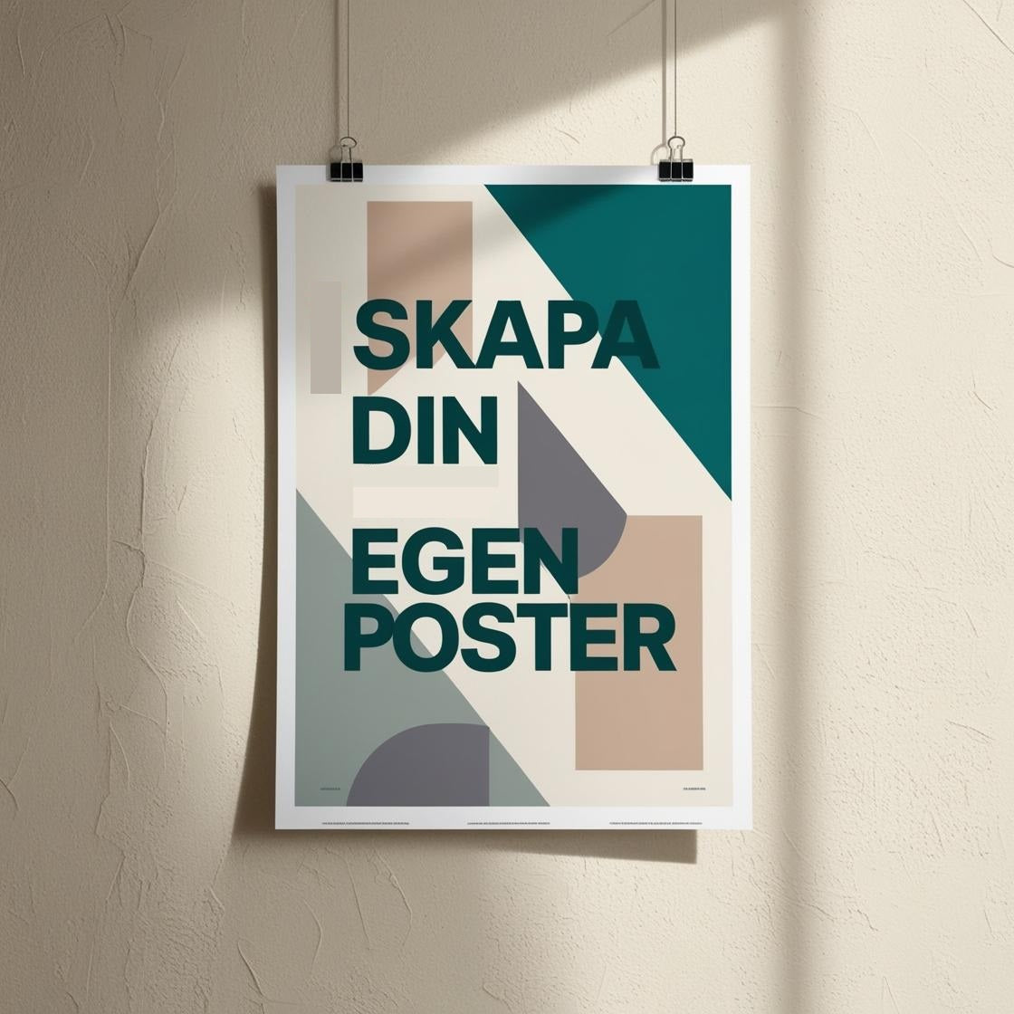 Skapa din egna poster (utan ram) Print Material Hemboden