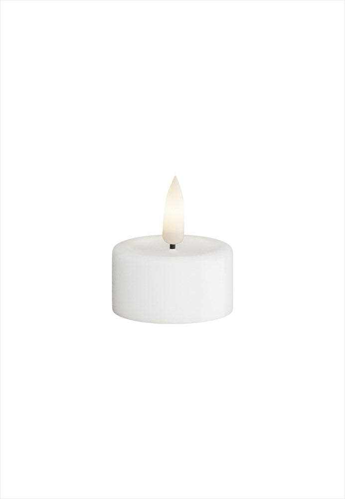 LED Värmeljus 4x4,5 cm Vit 2-pack DeluxeHomeart