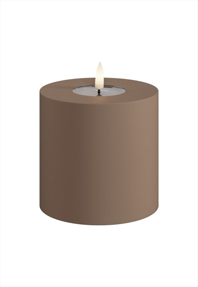 LED Blockljus Utomhus Mocca 10x10 cm DeluxeHomeart