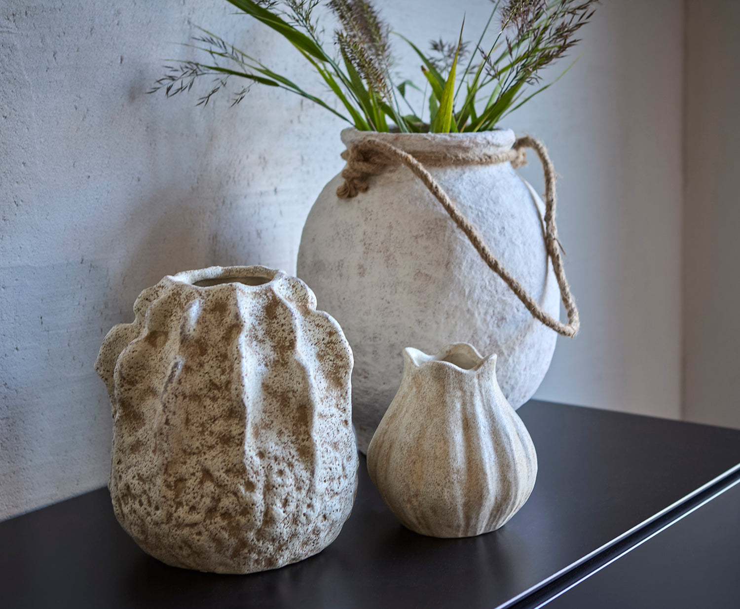 ANGUS Vas Beige – Ø25xH30 cm