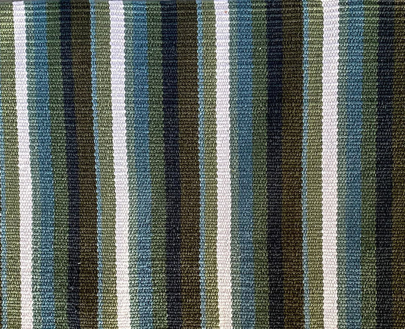 Liten maskintvättbar bomullsmatta Stripe i färgen Salvia 50x80 cm