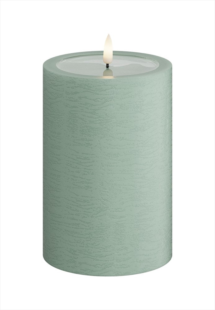 Unique LED Blockljus Sage Green 10x15 cm Unique Candles
