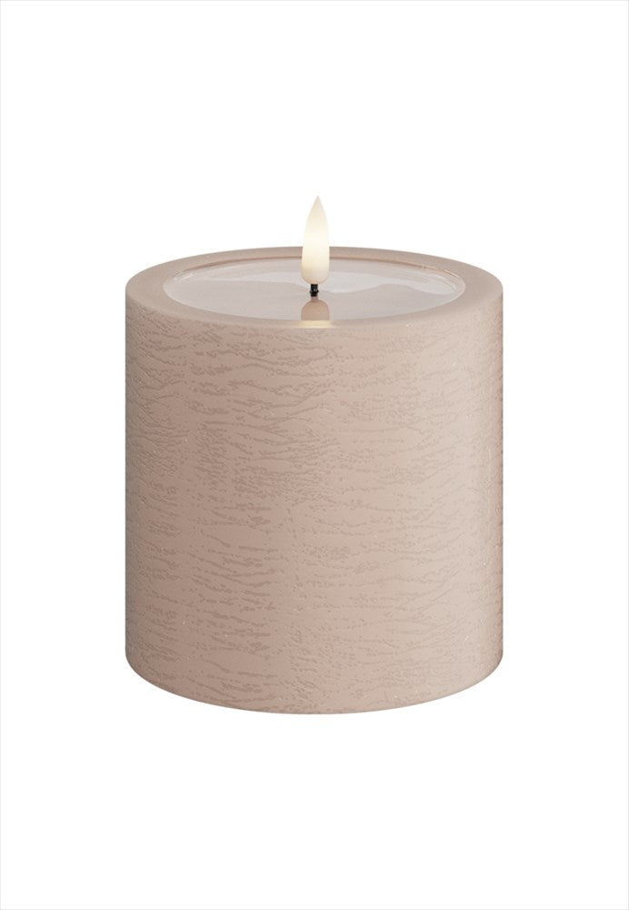 Unique LED Blockljus Rosa 10x10 cm Unique Candles