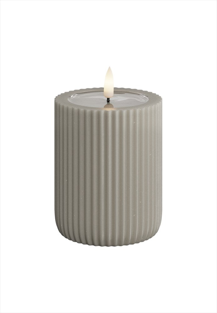 Unique LED Blockljus Stripe Sand 8x10 cm Unique Candles