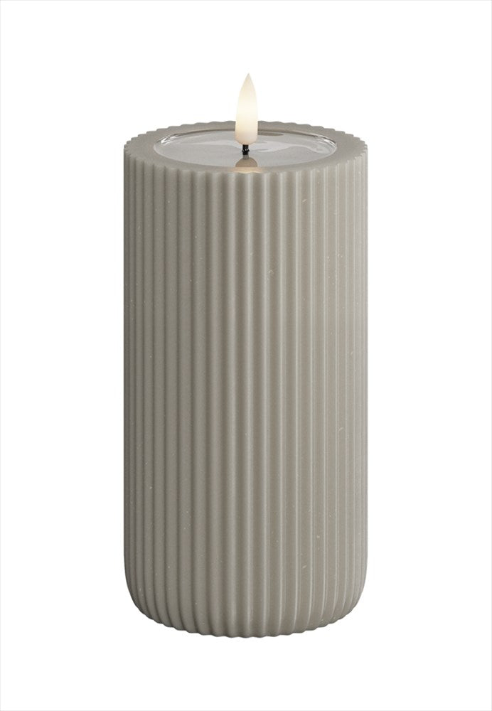 Unique LED Blockljus Stripe Sand 8x15 cm Unique Candles