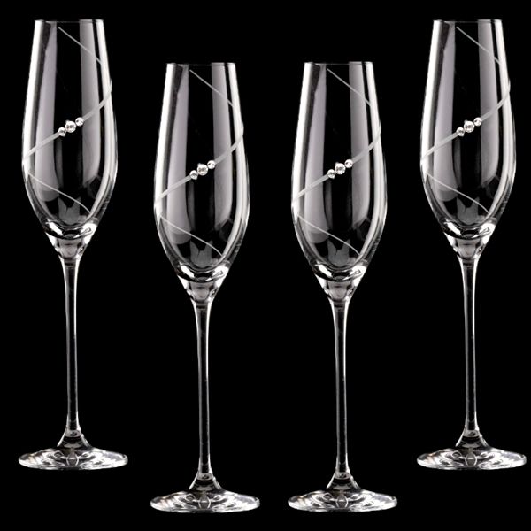 New Pen - Champagneglas med Swarovski-kristaller Rödvinsglas MATRIVO