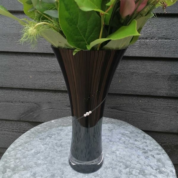 Black New Pen Vas med Swarovski-kristaller MATRIVO