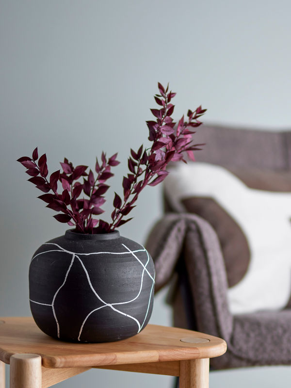Niza Deco Vas - Svart /Terrakotta Bloomingville