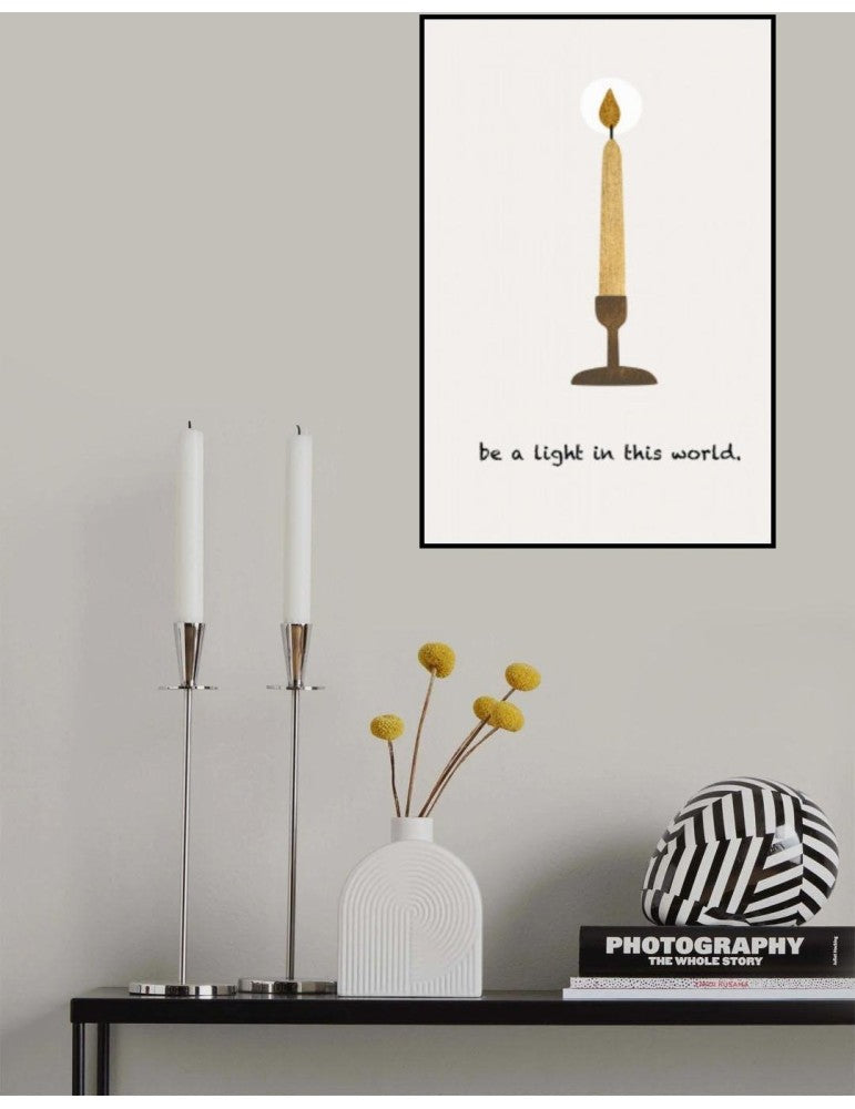 Affisch - Be A Light Pelcasa 21x30 cm
