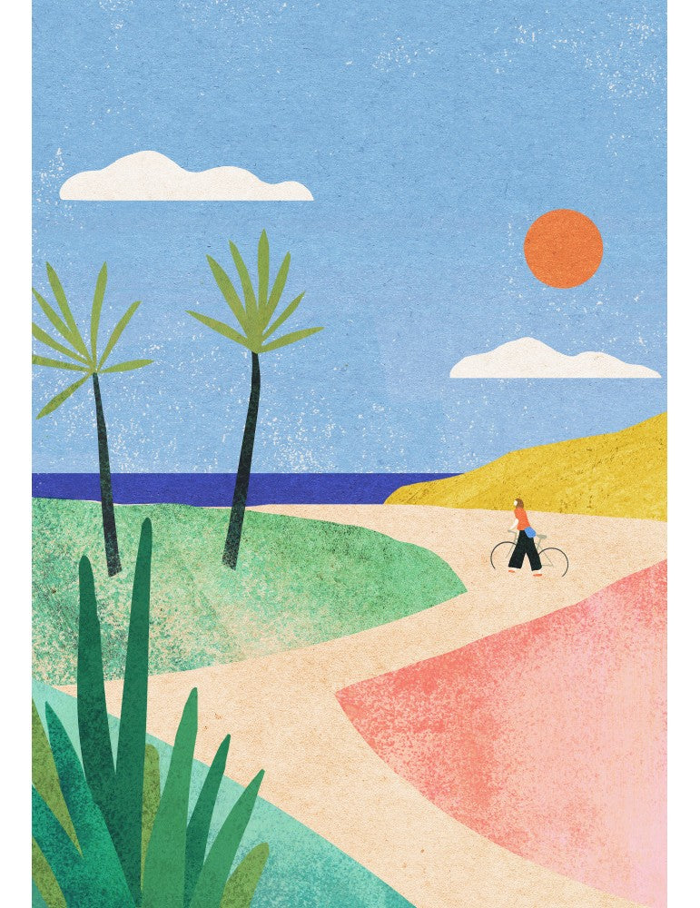 Affisch - Beach Girl Pelcasa 21x30