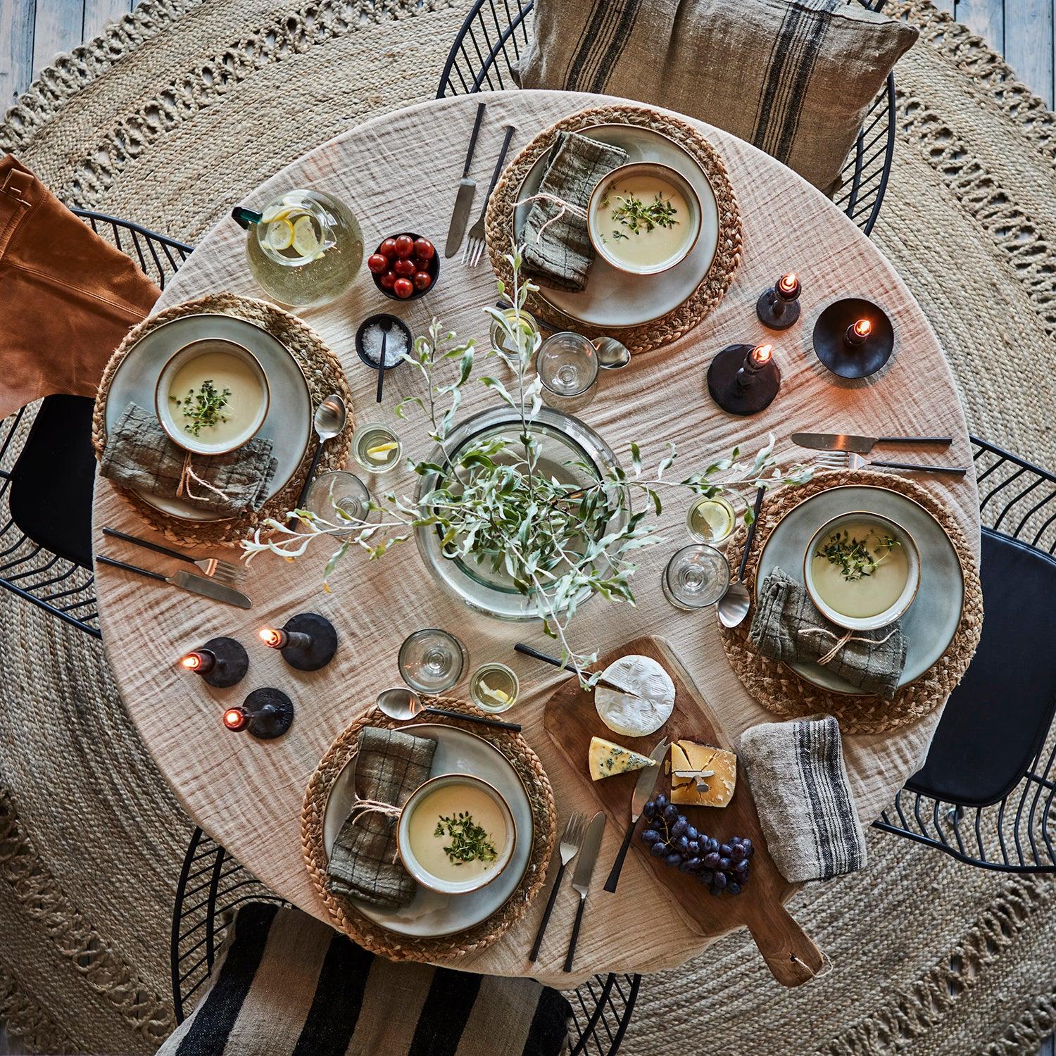 ELSA Bordsduk, Mörkbeige Bordsduk Affari of Sweden