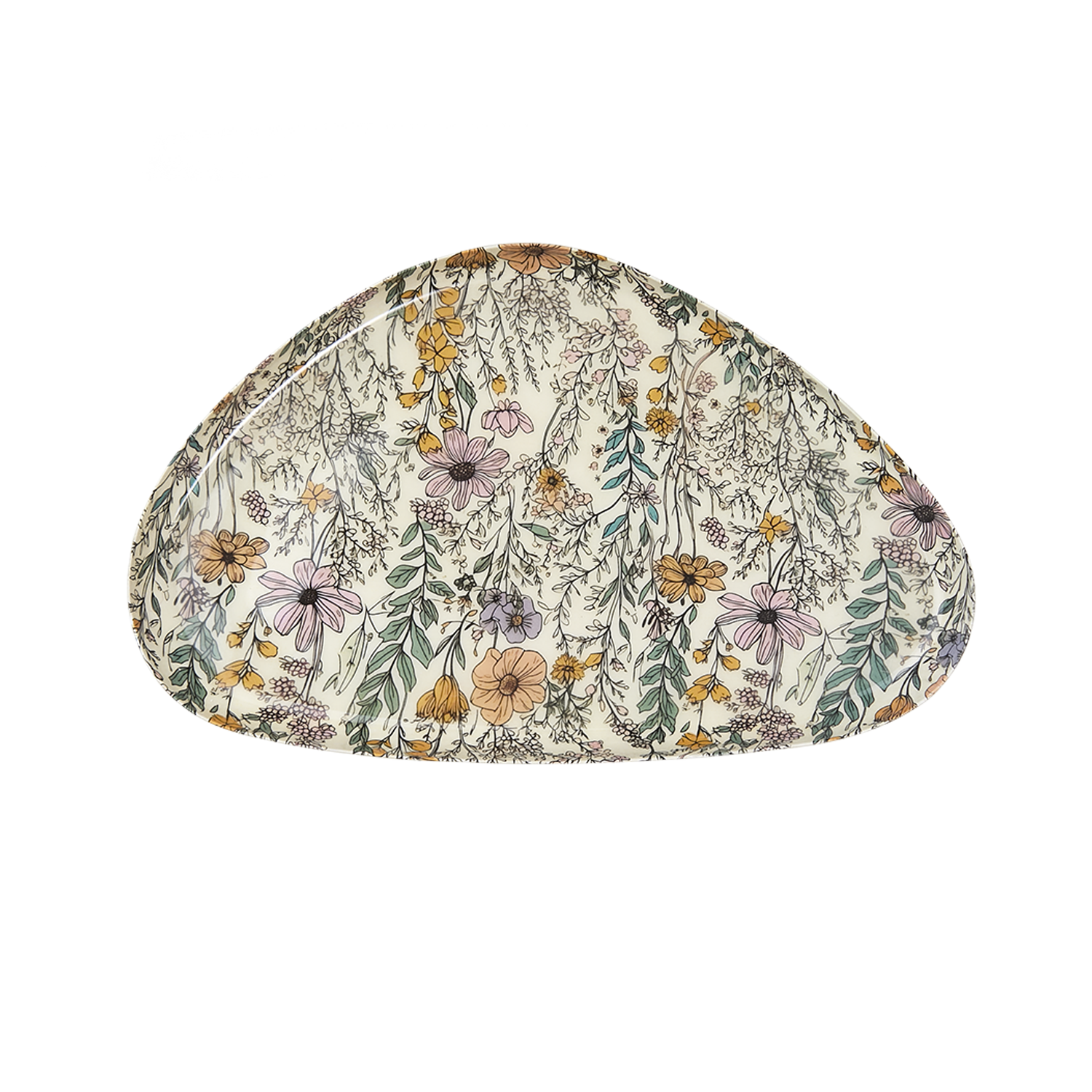 Dekorativt flerfärgat ELDORADO fat i järn med blommönster