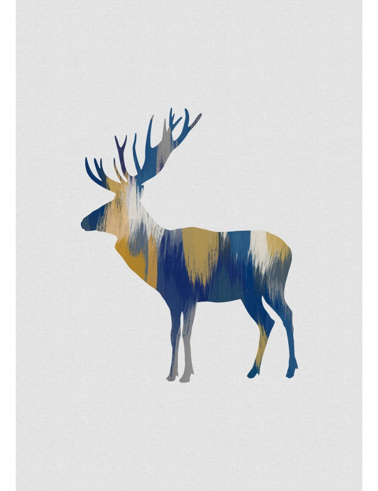 Affisch - Blue A Yellow Moose Pelcasa 70x100