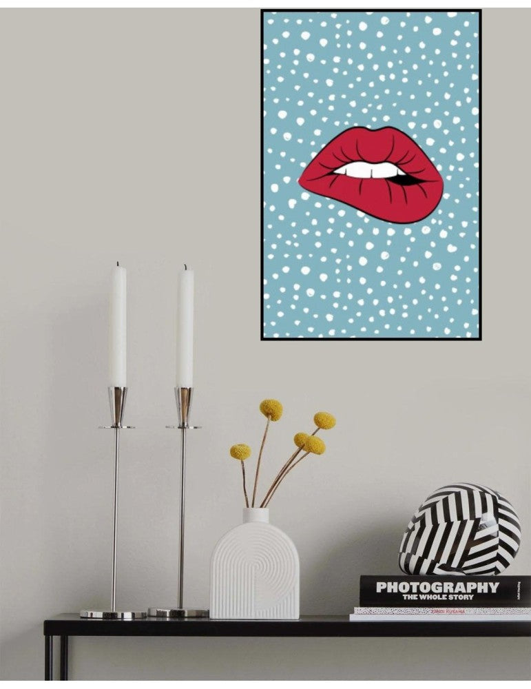 Affisch - Blue Lips Pelcasa 21x30