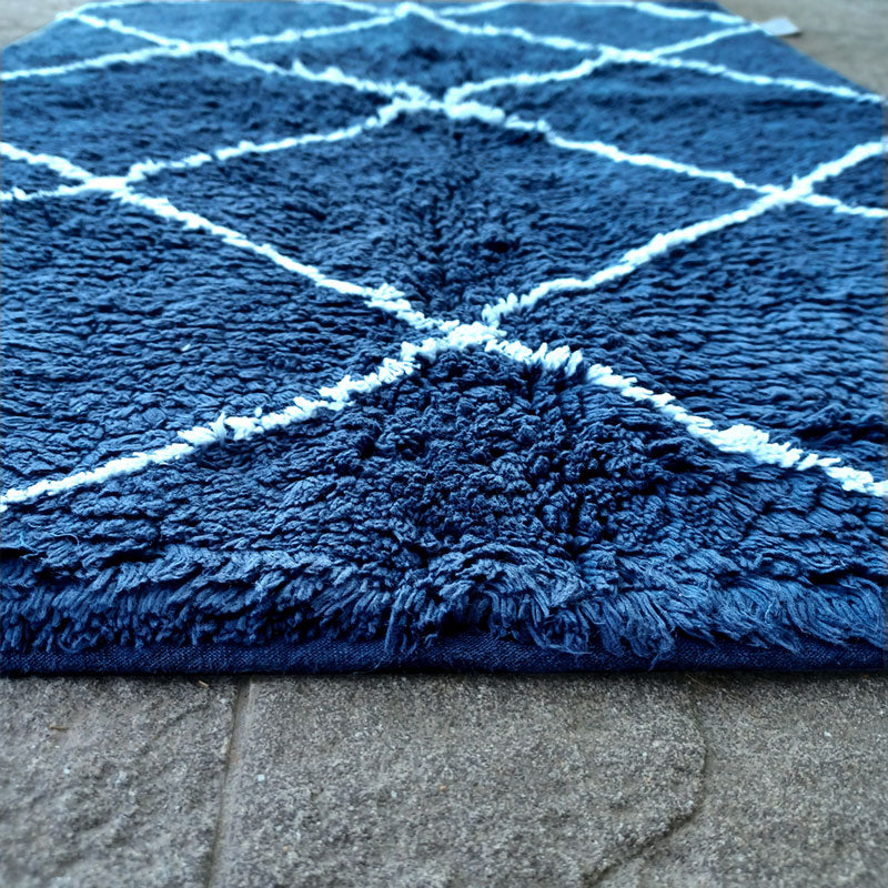 Bomullsmatta Romb Blå/vit Etol