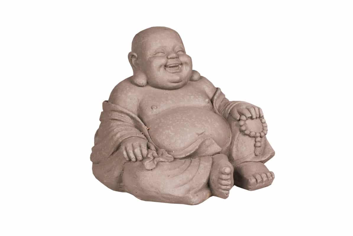 Glad Buddha Staty 26x24 cm Boeddha Beelden