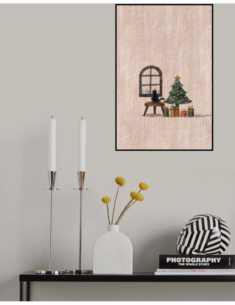 Affisch - Cat In Cozy Room Pelcasa