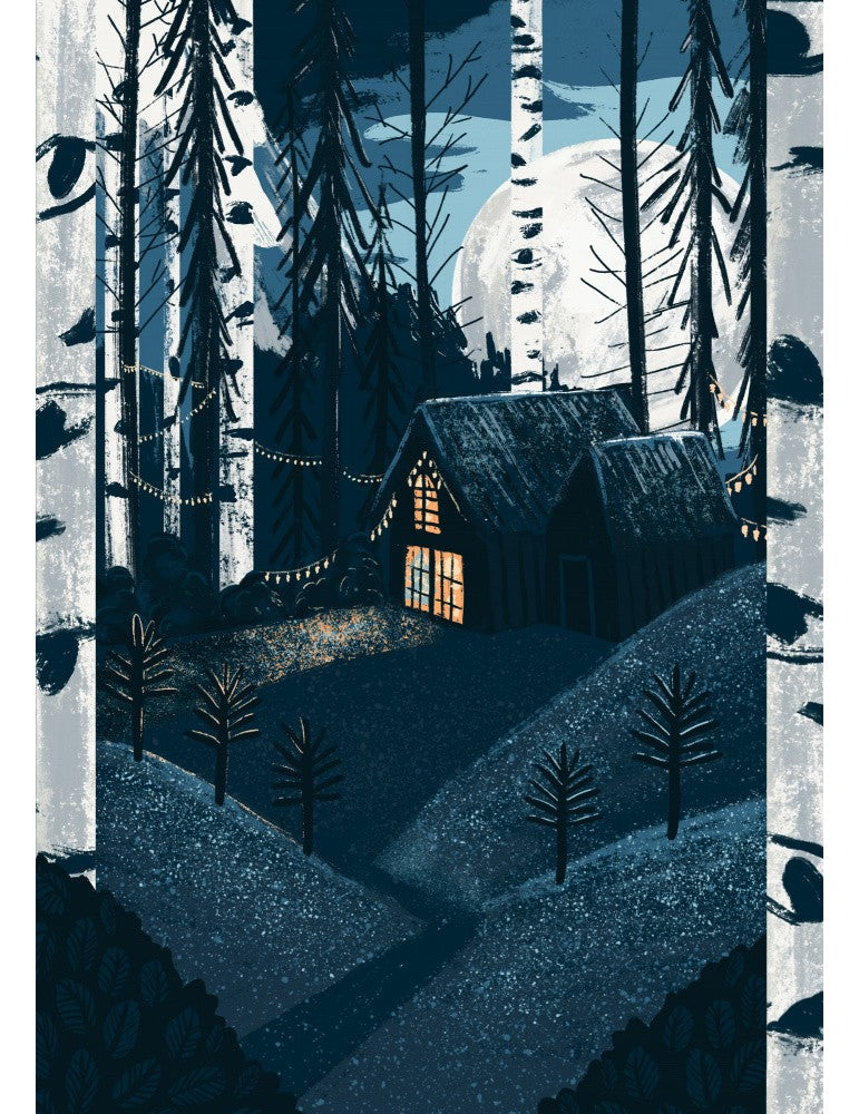 Affisch - Christmas Cabin Pelcasa 21x30 cm