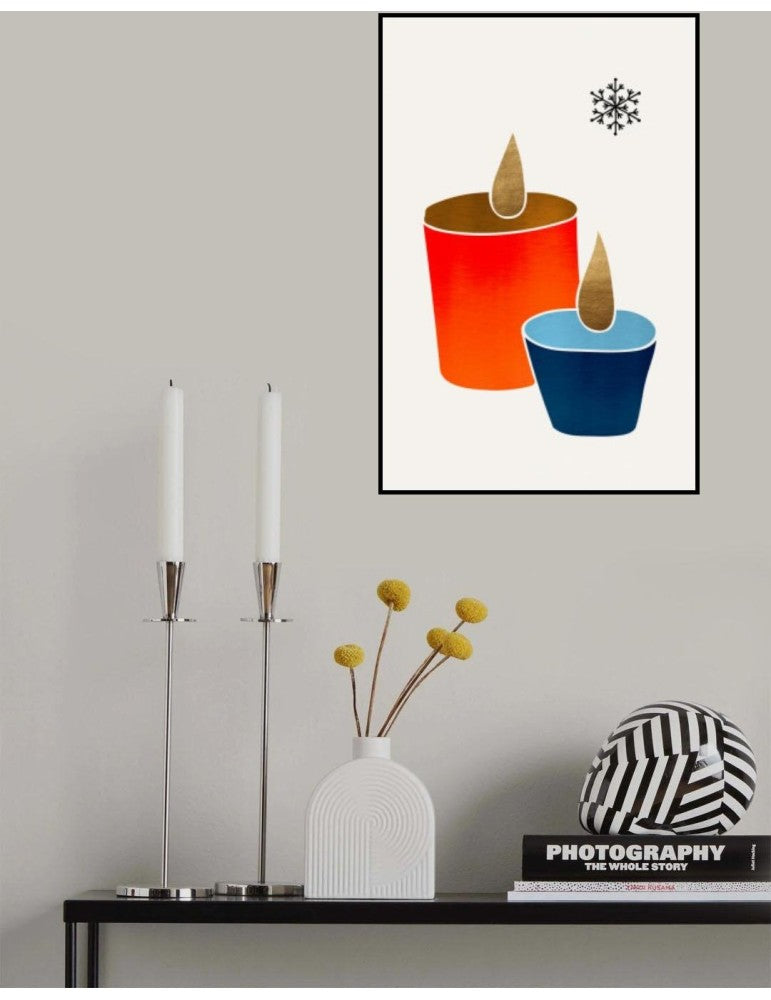 Affisch - Christmas Candles Pelcasa 21x30 cm