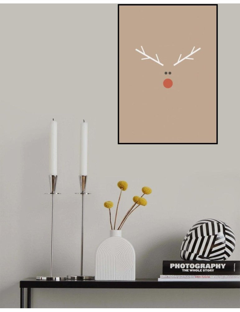 Affisch - Christmas Reindeer Pelcasa 21x30 cm